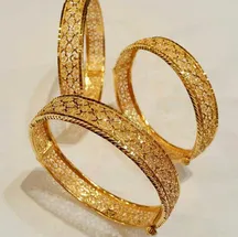 Gold bangles used for valuation and purity assessment
